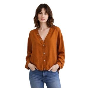 Phillip Lim 3.1 shirt utility jacket XS/S burnt orange brick